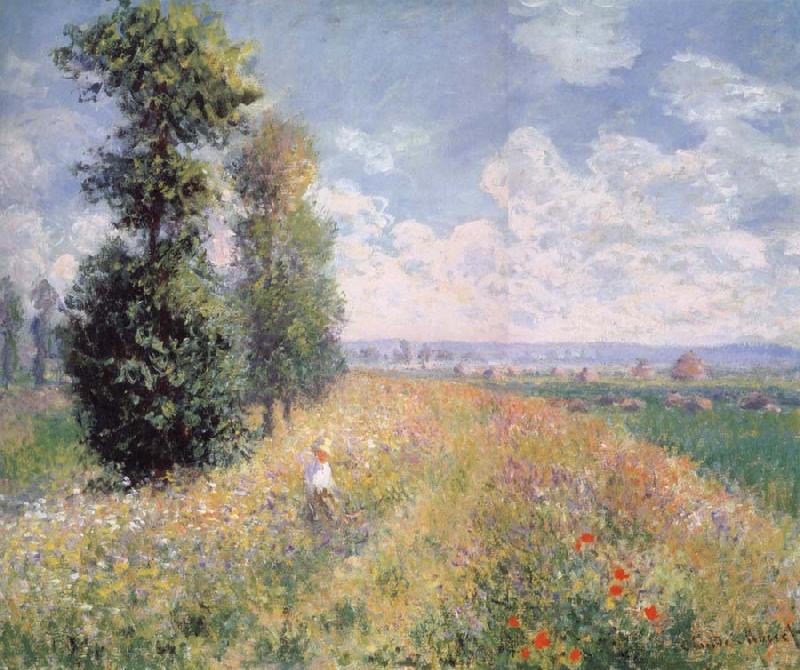 Claude Monet Poplars near Argenteuil Sweden oil painting art